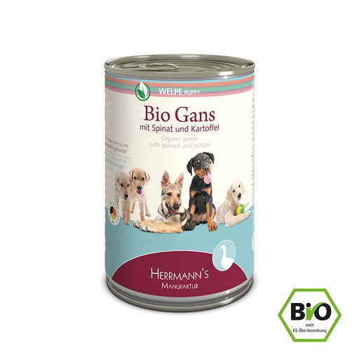 [CP00676] Herrmanns BIO Puppy Gans 12 x 400 gr.