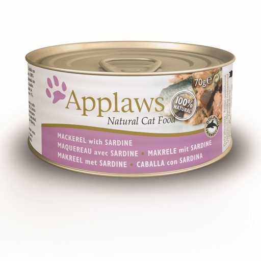 [CP43345] Applaws Blik Cat Mackerel & Sardine 24 x 70 gr.