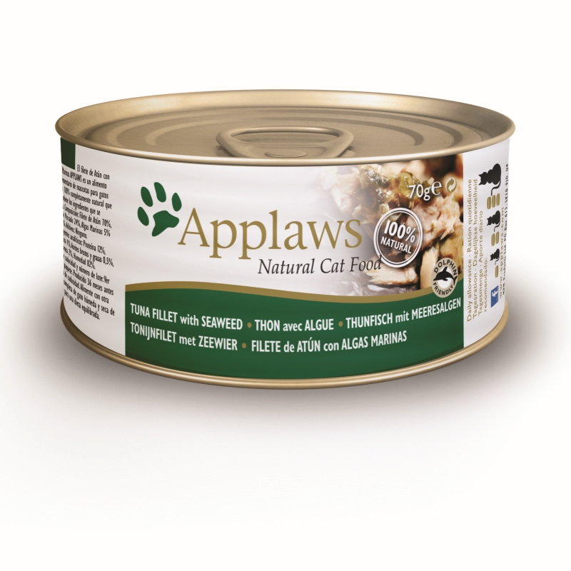 Applaws Blik Cat Tuna Fillet & Seaweed 24 x 70 gr.