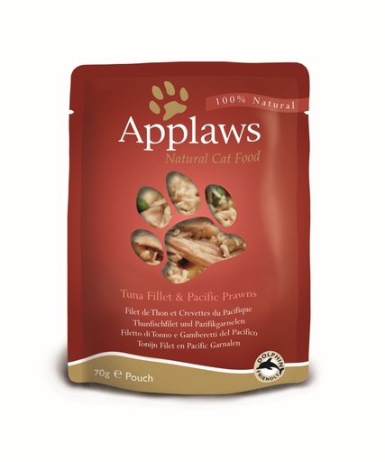 [CP49303] Applaws Cat Pouch Tuna & Pacific Prawn 12 x 70 gr.