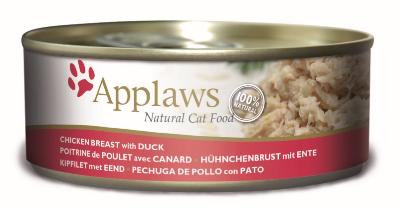 Applaws Blik Cat Chickenbreast with Duck 24 x 156 gr.