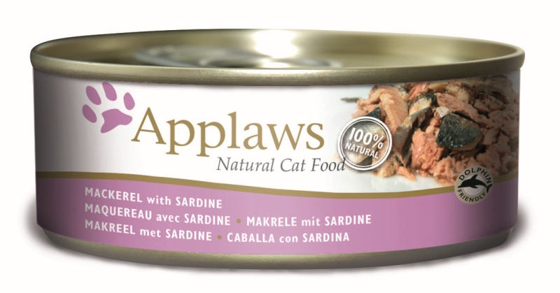 Applaws Blik Cat Mackerel Sardine 24 x 156 gr.