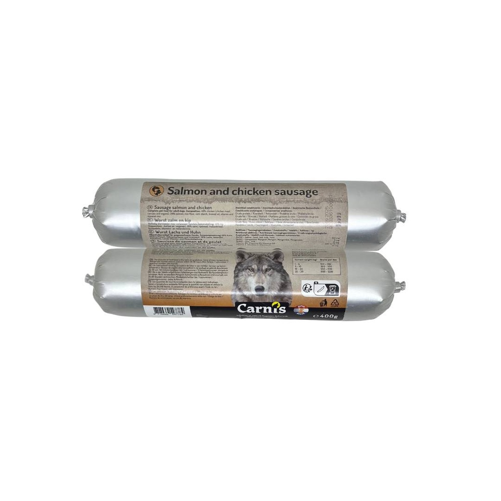 Carnis Gestoomde Worst Zalm/Kip