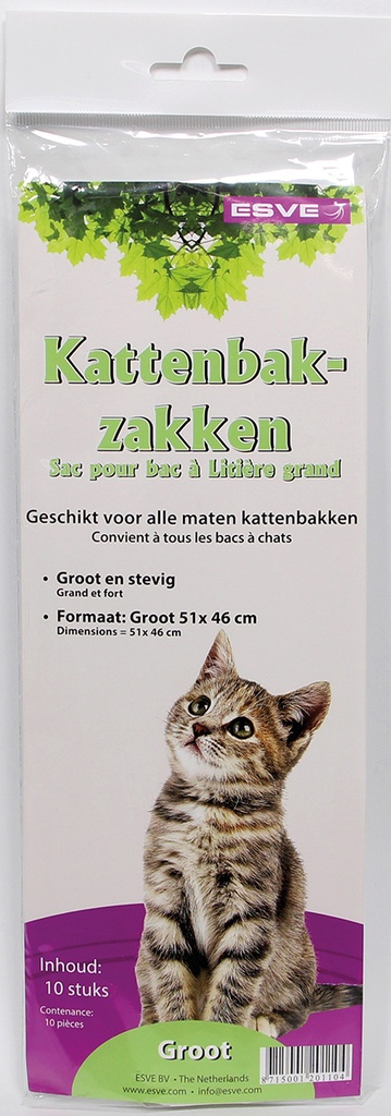 ESVE Kattenbakzak Groot Rol 10 st.