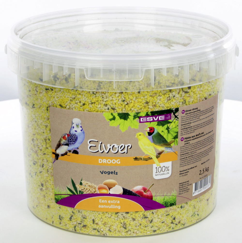 Eivoer Droog emmer 2,5 kg.