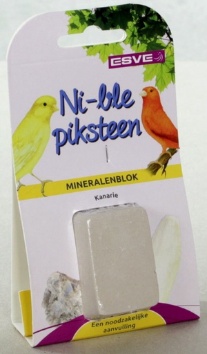 [E20301] ESVE Nible Piksteen Grote Parkiet/Agapornis 1 st.Piksteen Kanarie Naturel Geel 1 st.