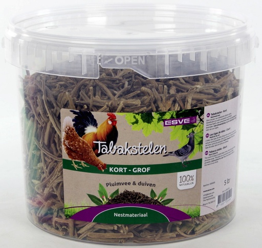 [E20504] Tabakstelen Emmer kort grof 5 ltr.