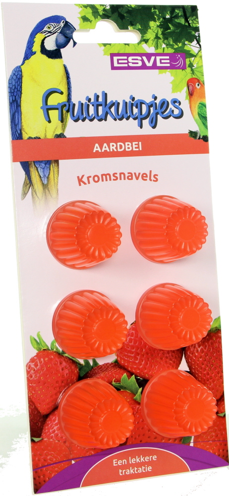 Fruitkuipjes Aardbei 6 st.
