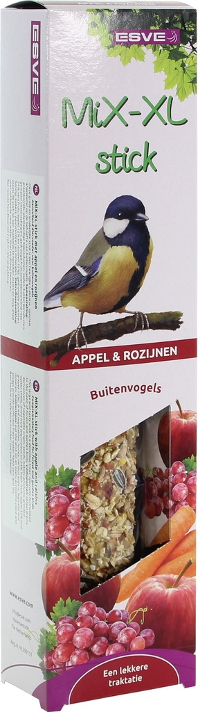 ESVE MiX-XL stick Buitenvogel Appel+Rozijn 1 st.