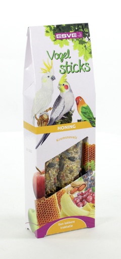 [E30151] ESVE Vogelsticks Agap/gropar Honing 2 st.