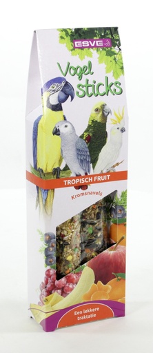 [E30155] Vogelsticks Pap.Tropisch Fruit 2 st.