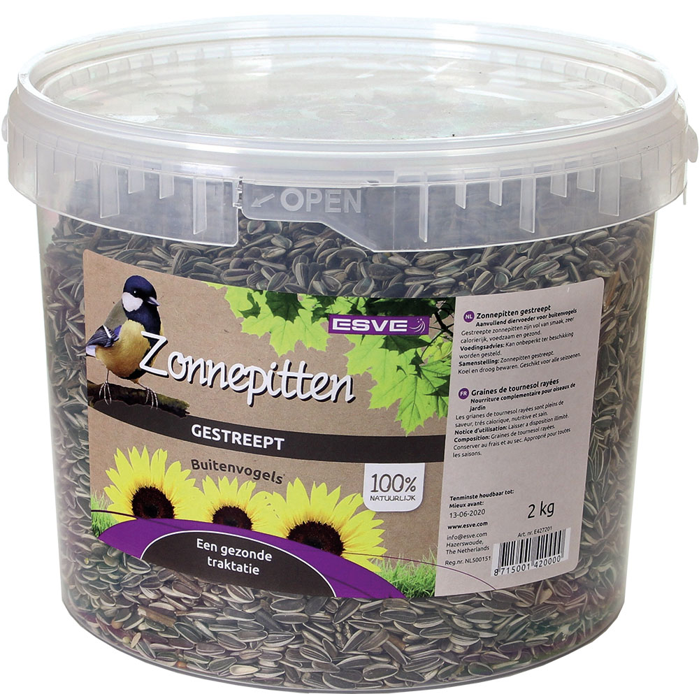 Zonnepitten Gestreept emmer ESVE 2 kg.