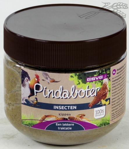 [E429040] Pindaboter met Insecten voor Kippen 12 x 300 gr.