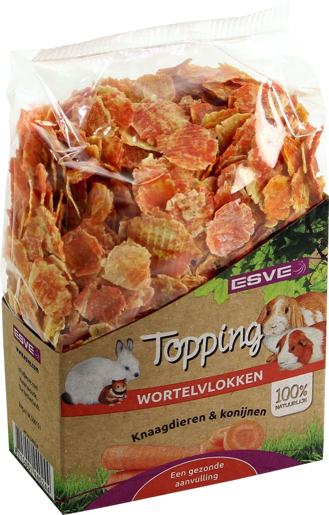 Topping Wortelvlokken Knaagdier 150 gr.