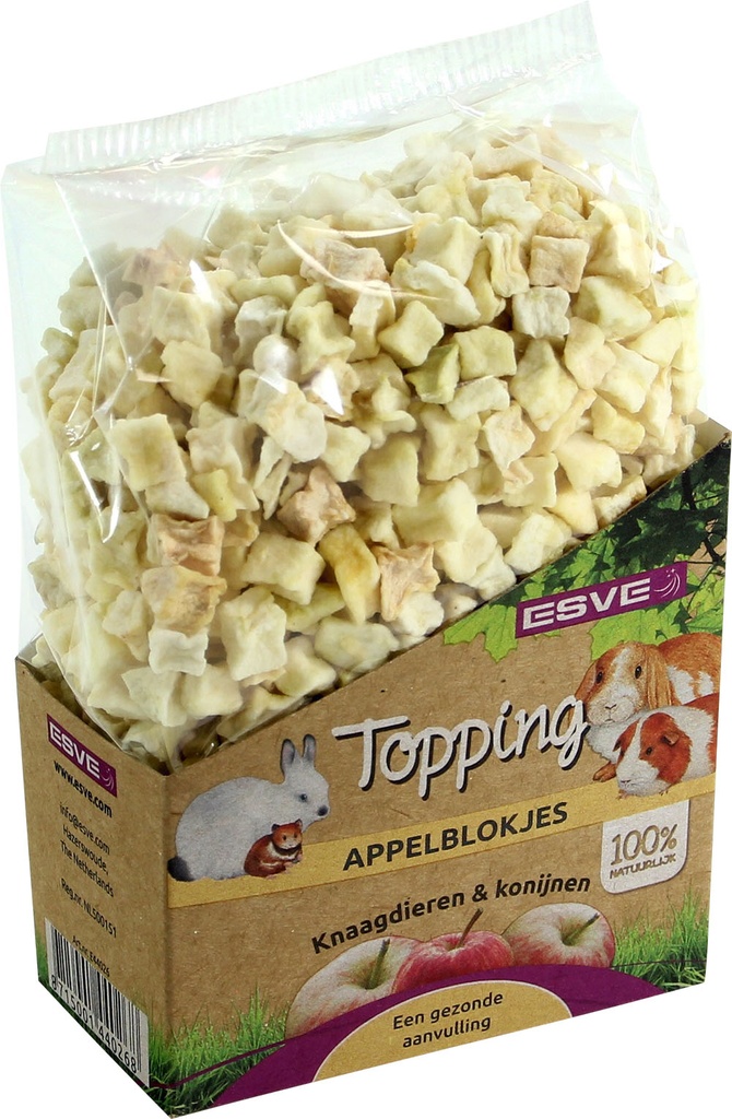 ESVE Topping Appelblokjes Knaagdier 100 gr.