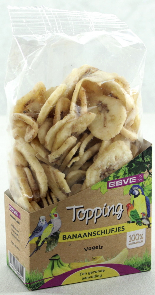 Topping Banaanschijfjes Vogel 125 gr.
