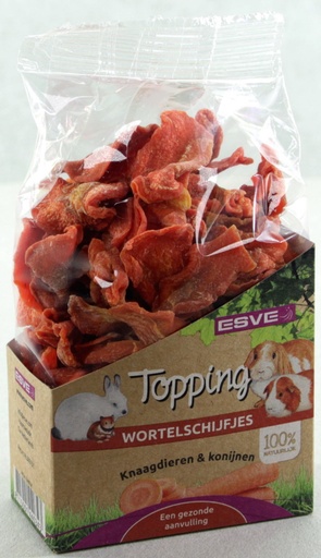 [E44034] Topping Wortelschijfjes Knaagdier 125 gr.