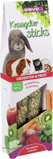 [E44045] Knaagdiersticks Vit.C Groenten en Fruit 2 st.