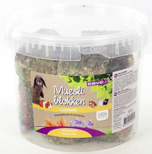 [E44201] ESVE Muesliblok Knaagdieren Emmer 8 st.