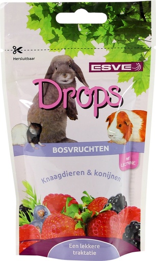 [E804001] Knaagdier Drops Bosvruchten 75 gr.