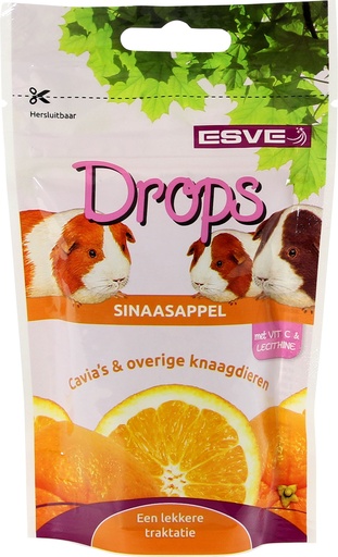 [E804005] Knaagdier Drops Sinaasappel 75 gr.