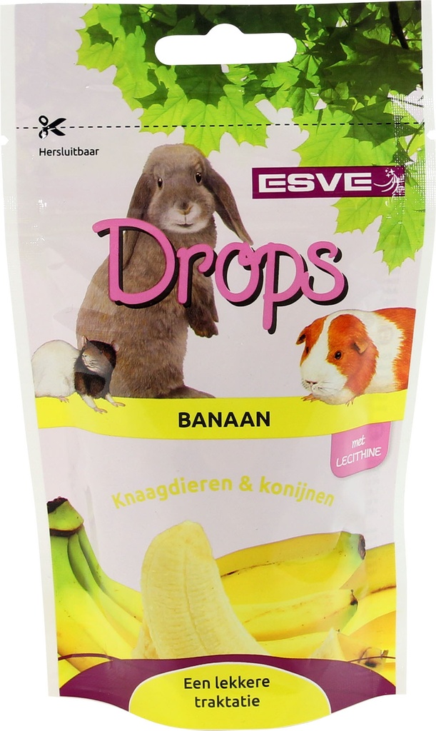 Knaagdier Drops Banaan 75 gr.