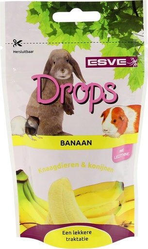 [E804007] Knaagdier Drops Banaan 75 gr.