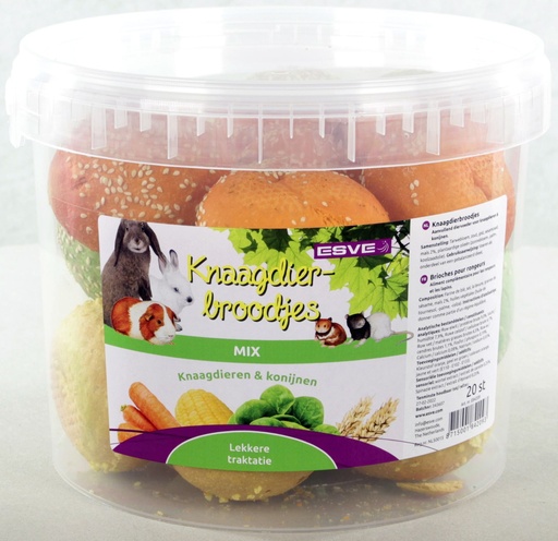 [E84209] ESVE Knaagdierbroodjes Mix-Bo s Emmer 18 x 1 st.