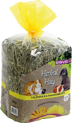 [E86015] Herbal Hay Calendula&Paardenbloem 6 x 500 gr.