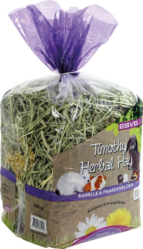[E86105] ESVE Timothy Hay Kamille & Paardenbloem 6 x 600 gr.