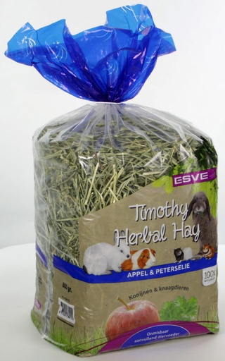 [E86115] ESVE Timothy Hay Appel & Peterselie 6 x 600 gr.