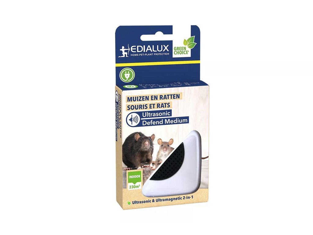 Edialux Ultrasonic Defend Muizen & Ratten 1 st.