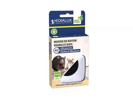 [EDL09122] Edialux Ultrasonic Defend Muizen & Ratten 1 st.