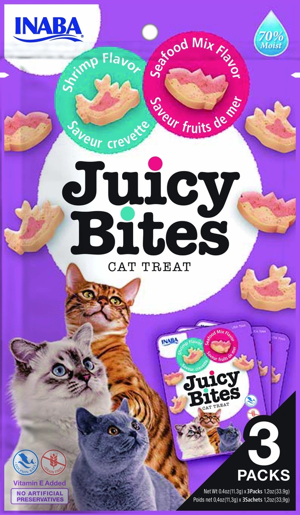 Inaba Juicy Bites Shrimp & Seafood Mix (6 x 3 x 11,3 gr.)