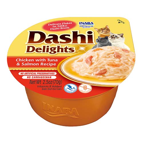 Inaba Dashi Delights Chicken Tuna Salmon 6 x 70 gr.