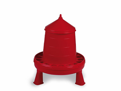 Voersilo Plastic Rood op Voet 4 kg.