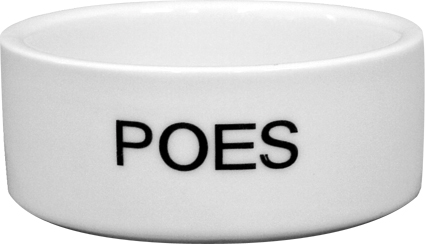 Katten Eetbak St.Wit 12 cm 1 st.