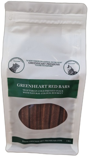 [GH39476] Greenheart Red Bars 1 kg.