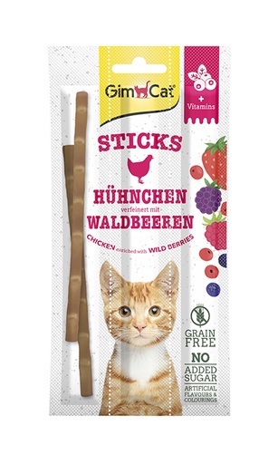 [GIM0578] Gimcat SF Sticks Kip&Bosvruchten 3 st.