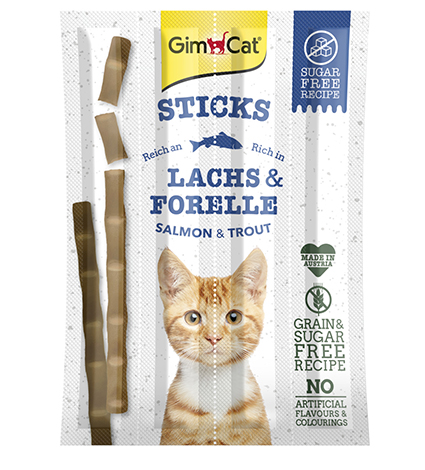 [GIM0778] Gimcat Sticks Zalm & Forel 4 st.