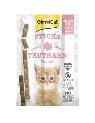 [GIM0844] Gimcat Sticks Kitten Kalkoen 3 st.