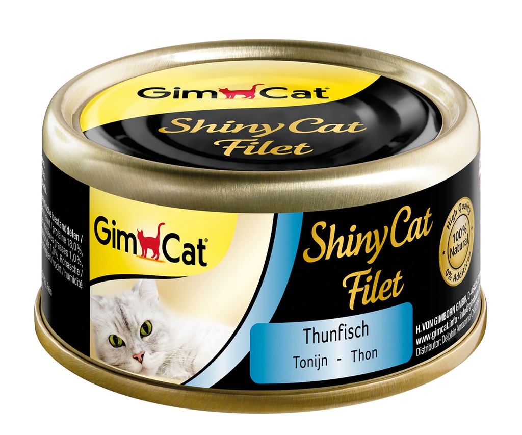 ShinyCat Blik Filet Tonijn 24 x 70 gr.