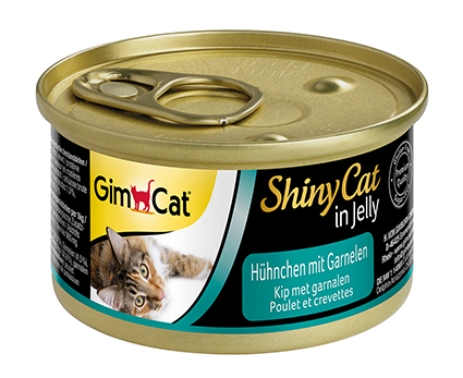 ShinyCat Blik Kip met Garnalen 24 x 70 gr.
