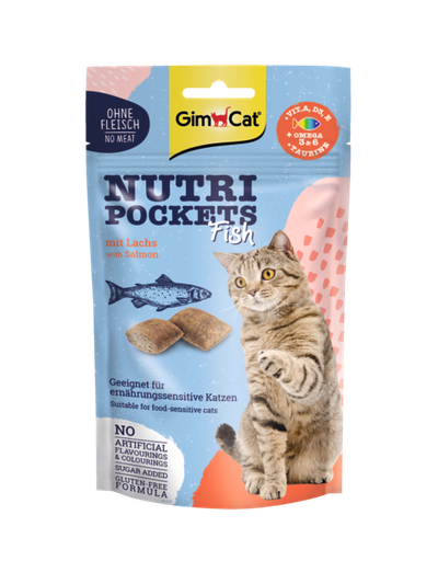[GIM9626] GimCat Nutri Pockets Zalm 60 gr.