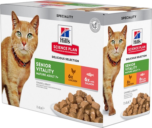 [H10982V] Hills Feline Pouch MP Senior Vitality (12 x 85 gr.)