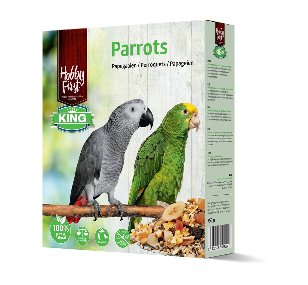 HobbyFirst King Papegaaien 7 x 750 gr.