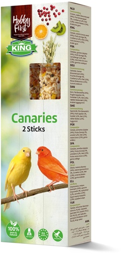 [HF239780] HobbyFirst King Sticks Kanarie Fruit 10 x 60 gr.