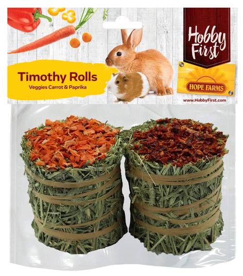 Hope Farms Timothy Rolls Veggies Wortel & Paprika 4 x 200 gr.