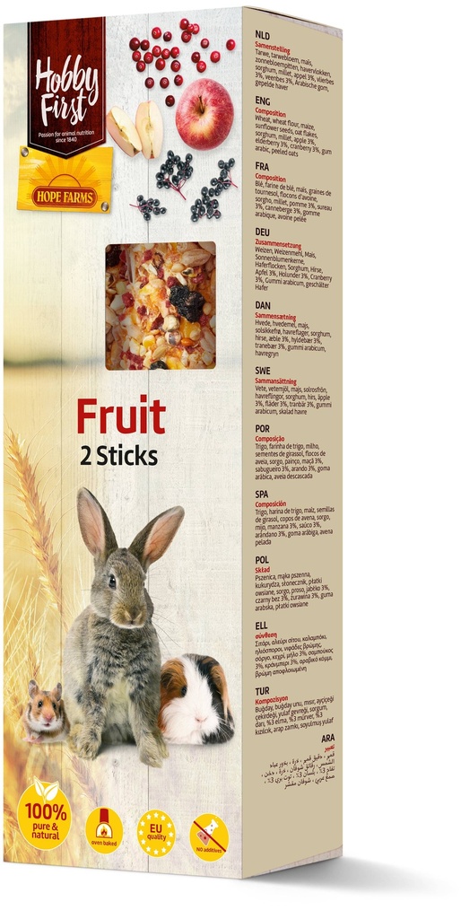 Hope Farms Timothy Rolls Herbs Goudsbloem Korenbloem 4 x 200 gr.