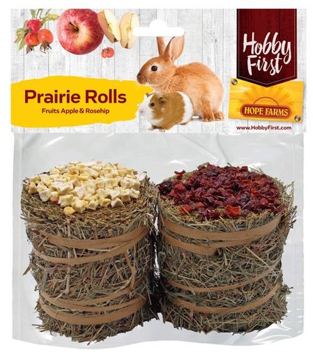 [HF663783] HF Prairie Rolls Fruits Appel Rozenbottel 4 x 200 gr.